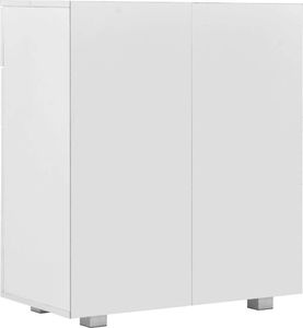 vidaXL Komoda biała na wysoki połysk, 71 x 35 x 76 cm, płyta wiórowa 5