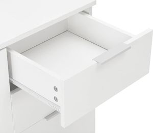 vidaXL Komoda biała na wysoki połysk, 71 x 35 x 76 cm, płyta wiórowa 7