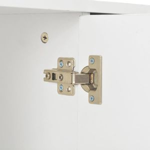 vidaXL Komoda biała na wysoki połysk, 71 x 35 x 76 cm, płyta wiórowa 8