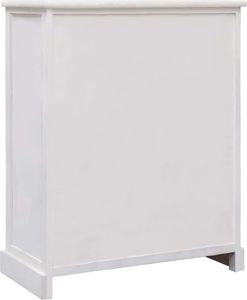 vidaXL Komoda, biała, 60x30x75 cm, drewniana 5