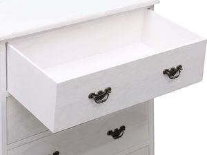 vidaXL Komoda, biała, 60x30x75 cm, drewniana 6