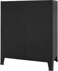 vidaXL Metalowa komoda w industrialnym stylu, 78 x 40 x 93 cm, czarna 4