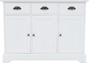 vidaXL Komoda 3-drzwiowa, MDF i drewno sosnowe, 105 x 35 x 77,5 cm 4