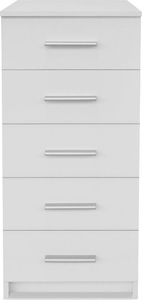 vidaXL Wysoka komoda, płyta wiórowa, 41 x 35 x 108 cm, kolor biały 4