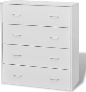 vidaXL Komoda z 4 szufladami, 60 x 30,5 x 71 cm, biała 3