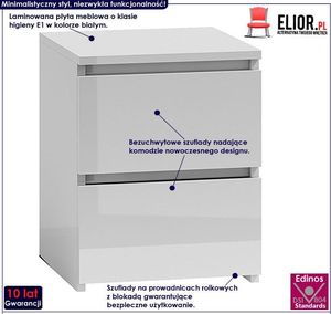 Elior Szafka nocna Siena 2X - biała 2