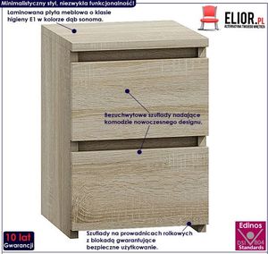 Elior Szafka nocna Siena 2X - dąb sonoma 2
