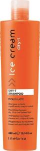 Inebrya Ice Cream Dry-T Shampoo szampon nawilżający do włosów suchych i zniszczonych z proteinami jedwabiu 300ml 1