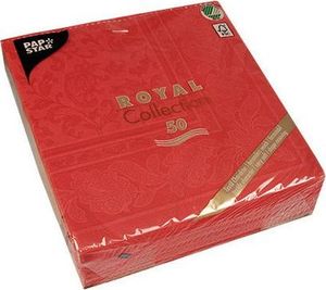 Staples Serwetki papstar royal collection skł. w 1/4 40x40cm ornament ciemny czerwony 50/p 1