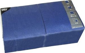 Staples Serwetki papstar 3-warstwowe skł. w 1/4 33x33cm, ciemny niebieski 250/p 1