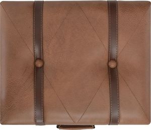 vidaXL Stołek ze schowkiem, 40 cm, brązowy, sztuczna skóra 5