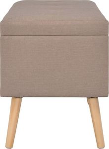 vidaXL Stołki ze schowkami, 3 szt., brązowe, tkanina 4