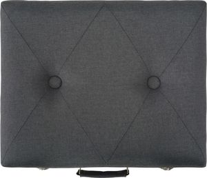 vidaXL Stołek ze schowkiem, 40 cm, ciemnoszary, tkanina 5