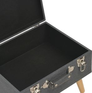 vidaXL Stołek ze schowkiem, 40 cm, ciemnoszary, tkanina 7