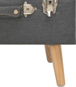 vidaXL Stołek ze schowkiem, 40 cm, ciemnoszary, tkanina 8