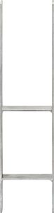 vidaXL Kotwy do słupków, 6 sztuk, srebrne, 14 x 6 x 60 cm, stal (145309) 3