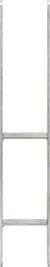 vidaXL Kotwy do słupków, 6 sztuk, srebrne, 10 x 6 x 60 cm, stal (145303) 3