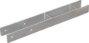 vidaXL Kotwy do słupków, 6 sztuk, srebrne, 7 x 6 x 60 cm, stal (145294) 2