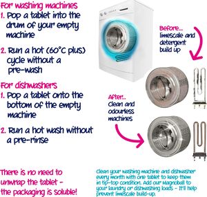 Ecozone Środek do Czyszczenia Pralek i Zmywarek, 36 tabletek EUKALIPTUSOWE 2