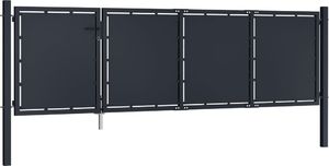 vidaXL Brama ogrodzeniowa, stalowa, 350 x 75 cm, antracytowa 2
