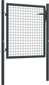 vidaXL Brama ogrodowa z siatki, galwanizowana stal, 100x125 cm, szara 2