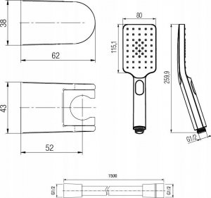 Bateria wannowa Valvex 2455920 BAT. LOFT BLACK WANNOWA CHROM // BV.2455920 9