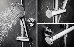 Zestaw prysznicowy KFA Moza z deszczownicą z baterią termostatyczną chrom (5736-910-00) 4