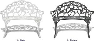 Elior metalowa ławka ogrodowa Loryn, biała (3512) 5