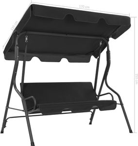 Elior huśtawka ogrodowa Julka grafitowa (3787) 6