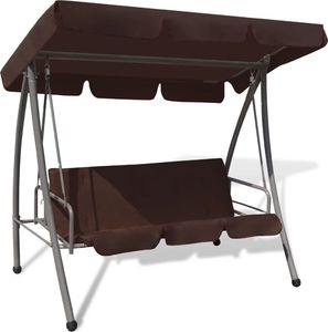 Elior Huśtawka ogrodowa z baldachimem Swing brązowa (E3770) 2