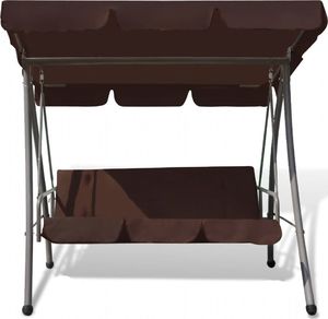 Elior Huśtawka ogrodowa z baldachimem Swing brązowa (E3770) 3