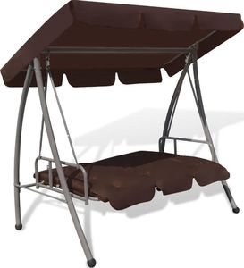 Elior Huśtawka ogrodowa z baldachimem Swing brązowa (E3770) 5