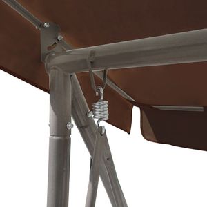 Elior Huśtawka ogrodowa z baldachimem Swing brązowa (E3770) 6