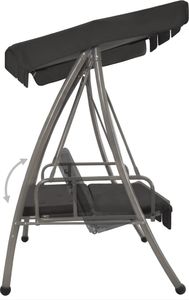 Elior Huśtawka ogrodowa z baldachimem grafitowa Swing (E3778) 3