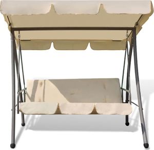 Elior Huśtawka ogrodowa z baldachimem Swing ecru 3