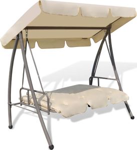 Elior Huśtawka ogrodowa z baldachimem Swing ecru 5