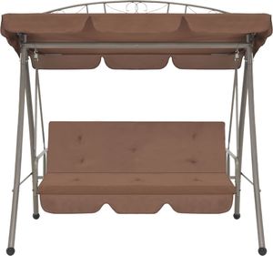 Elior Huśtawka ogrodowa brązowa z baldachimem Ronja 2