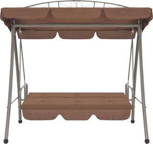 Elior Huśtawka ogrodowa brązowa z baldachimem Ronja 3