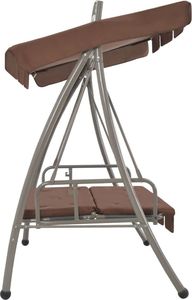 Elior Huśtawka ogrodowa brązowa z baldachimem Ronja 4