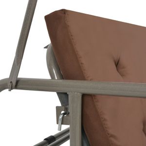 Elior Huśtawka ogrodowa brązowa z baldachimem Ronja 6