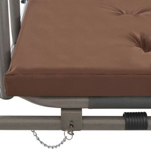 Elior Huśtawka ogrodowa brązowa z baldachimem Ronja 7