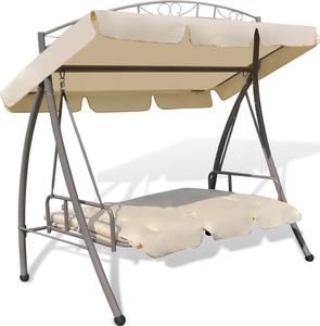 Elior Huśtawka ogrodowa ecru z baldachimem Ronja 4