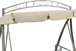 Elior Huśtawka ogrodowa ecru z baldachimem Ronja 5