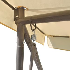 Elior Huśtawka ogrodowa ecru z baldachimem Ronja 6