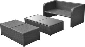 Elior Wypoczynkowy zestaw mebli ogrodowych Aiden - czarny (E4202vidaxl_42481) 3