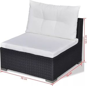 Elior zestaw mebli ogrodowych Rickon, czarny (4177) 11