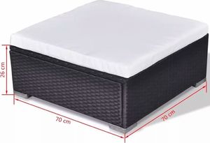 Elior zestaw mebli ogrodowych Rickon, czarny (4177) 12