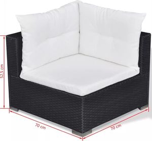 Elior zestaw mebli ogrodowych Rickon, czarny (4177) 13