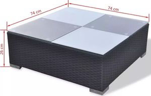 Elior zestaw mebli ogrodowych Rickon, czarny (4177) 14