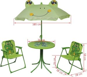 Elior zestaw mebli ogrodowych dla dzieci Lummo, zielony (4173) 6